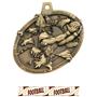 Hasty Awards Bust Out 3D Football Medal M-755F