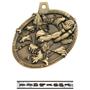 Hasty Awards Bust Out 3D Football Medal M-755F