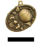 Hasty Awards Bust Out 3D Basketball Medal M-755B Hasty Awards Bust Out 3D Basketball Medal M-755B