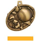 Hasty Awards Bust Out 3D Baseball Medal M-755C Hasty Awards Bust Out 3D Baseball Medal M-755C