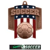 Hasty Awards Patriot Soccer Medal M-776S Hasty Awards Patriot Soccer Medal M-776S