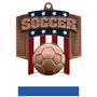 Hasty Awards Patriot Soccer Medal M-776S