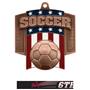 Hasty Awards Patriot Soccer Medal M-776S