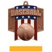 Hasty Awards Patriot Baseball Medal M-776C Hasty Awards Patriot Baseball Medal M-776C