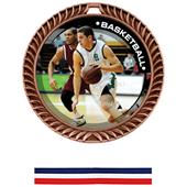 Awards Crest Basketball Medal P.R.Male M-8650B Awards Crest Basketball Medal P.R.Male M-8650B
