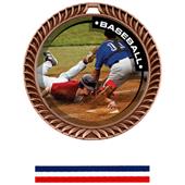 Hasty Awards Crest Baseball Medal P.R.2 M-8650C Hasty Awards Crest Baseball Medal P.R.2 M-8650C