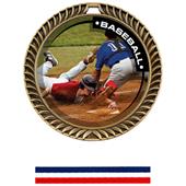 Hasty Awards Crest Baseball Medal P.R.2 M-8650C Hasty Awards Crest Baseball Medal P.R.2 M-8650C
