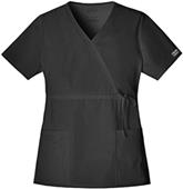 Cherokee Workwear Stretch Mock Wrap Scrub Top
