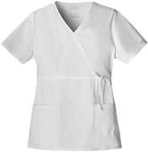 Cherokee Workwear Stretch Mock Wrap Scrub Top