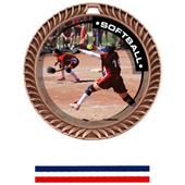 Hasty Awards Crest Softball Medal P.R.1 M-8650O Hasty Awards Crest Softball Medal P.R.1 M-8650O