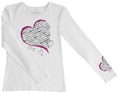 Cherokee Workwear Long Sleeve Crew Neck Heart Tee