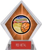Americana Basketball Orange Diamond Ice Trophy Americana Basketball Orange Diamond Ice Trophy