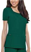 Dickies Women's Junior Fit Mock Wrap Scrub Tops