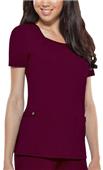 Dickies Women's Junior Fit Mock Wrap Scrub Tops