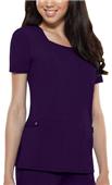 Dickies Women's Junior Fit Mock Wrap Scrub Tops