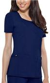 Dickies Women's Junior Fit Mock Wrap Scrub Tops
