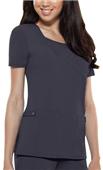 Dickies Women's Junior Fit Mock Wrap Scrub Tops
