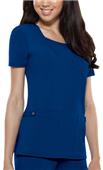 Dickies Women's Junior Fit Mock Wrap Scrub Tops