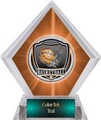 Shield Basketball Orange Diamond Ice Trophy Shield Basketball Orange Diamond Ice Trophy