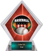Patriot Baseball Red Diamond Ice Trophy Plate Patriot Baseball Red Diamond Ice Trophy Plate