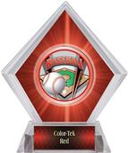 ProSport Baseball Red Diamond Ice Trophy Plate ProSport Baseball Red Diamond Ice Trophy Plate