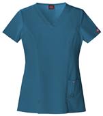 Dickies Women's Junior Fit V-Neck Top