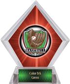 Shield Baseball Red Diamond Ice Trophy Plate Shield Baseball Red Diamond Ice Trophy Plate