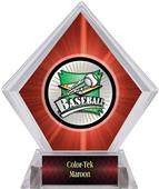 Xtreme Baseball Red Diamond Ice Trophy Plate Xtreme Baseball Red Diamond Ice Trophy Plate