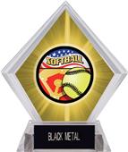 Americana Softball Yellow Diamond Ice Trophy