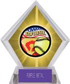 Americana Softball Yellow Diamond Ice Trophy Americana Softball Yellow Diamond Ice Trophy