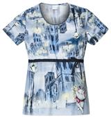 Cherokee Tooniforms Womens Round Neck Scrub Top