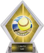 HD Softball Yellow Diamond Ice Trophy