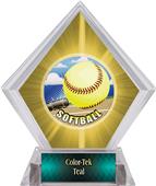 HD Softball Yellow Diamond Ice Trophy HD Softball Yellow Diamond Ice Trophy