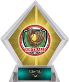 Shield Softball Yellow Diamond Ice Trophy