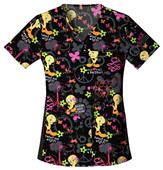 Cherokee Tooniforms Womens V-Neck Scrub Top