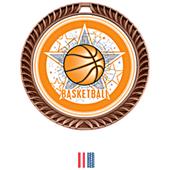 Awards Crest Basketball Medal All-Star M-8650B