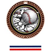 Hasty Awards Crest Baseball Medal Bust-Out M-8650C Hasty Awards Crest Baseball Medal Bust-Out M-8650C