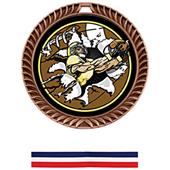 Hasty Awards Crest Football Medal Bust-Out M-8650F Hasty Awards Crest Football Medal Bust-Out M-8650F