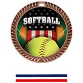 Hasty Awards Crest Softball Medal Patriot M-8650O Hasty Awards Crest Softball Medal Patriot M-8650O