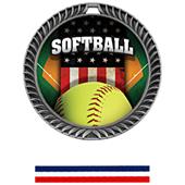 Hasty Awards Crest Softball Medal Patriot M-8650O Hasty Awards Crest Softball Medal Patriot M-8650O
