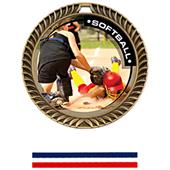 Hasty Awards Crest Softball Medal P.R.2 M-8650O Hasty Awards Crest Softball Medal P.R.2 M-8650O