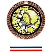 Hasty Awards Crest Softball Medal Bust-Out M-8650O Hasty Awards Crest Softball Medal Bust-Out M-8650O