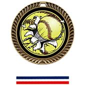Hasty Awards Crest Softball Medal Bust-Out M-8650O Hasty Awards Crest Softball Medal Bust-Out M-8650O