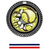 Hasty Awards Crest Softball Medal Bust-Out M-8650O Hasty Awards Crest Softball Medal Bust-Out M-8650O