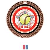 Hasty Awards Crest Softball Medal All-Star M-8650O