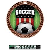 Hasty Awards Crest Soccer Medal Patriot M-8650S Hasty Awards Crest Soccer Medal Patriot M-8650S