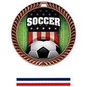 Hasty Awards Crest Soccer Medal Patriot M-8650S Hasty Awards Crest Soccer Medal Patriot M-8650S