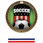 Hasty Awards Crest Soccer Medal Patriot M-8650S Hasty Awards Crest Soccer Medal Patriot M-8650S