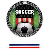 Hasty Awards Crest Soccer Medal Patriot M-8650S Hasty Awards Crest Soccer Medal Patriot M-8650S