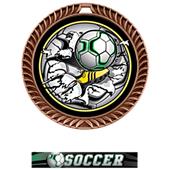 Hasty Award Crest Soccer Medal Bust-Out M-8650S Hasty Award Crest Soccer Medal Bust-Out M-8650S